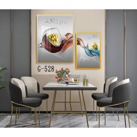 File tranh bộ 2 trừu tượng phòng ăn hiện đại - G-528