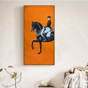 File tranh sơn dầu nữ hoàng cổ điển châu âu cưỡi ngựa - HG1042