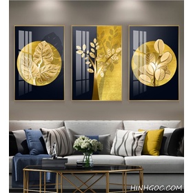 File tranh trừu tượng cây lá vàng - HG3014