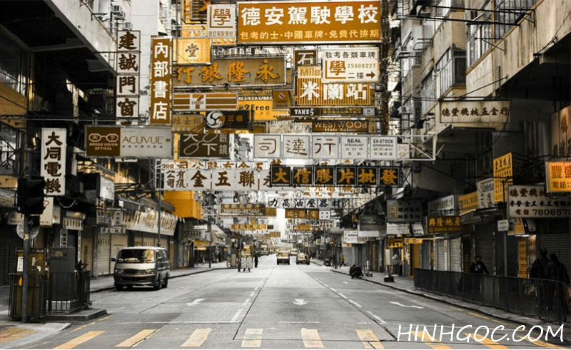 File tranh biển hiệu đường phố Hồng Kông - HG163