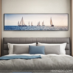 File tranh thuyền buồm trang trí phòng ngủ - TH0001