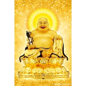 File tranh Phật Di Lặc vàng - HG176