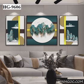 File tranh sơn thủy kết hợp phong cách hiện đại - HG-9606