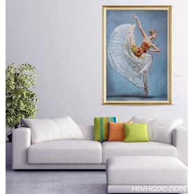 File tranh sơn dầu cô gái múa ba lê - OP18525772